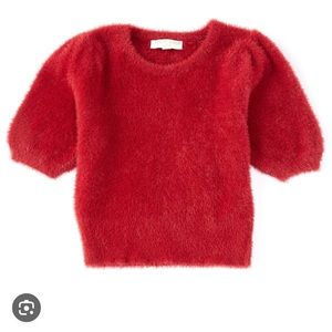 chelsea and violet red puff sleeve top